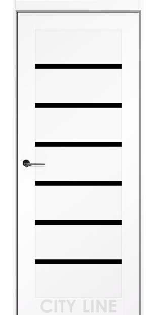 Межкомнатные двери CityLine Express LIVARA korfad-express-livara-bilii-diamant-oscar-collection-s-cernym-steklom